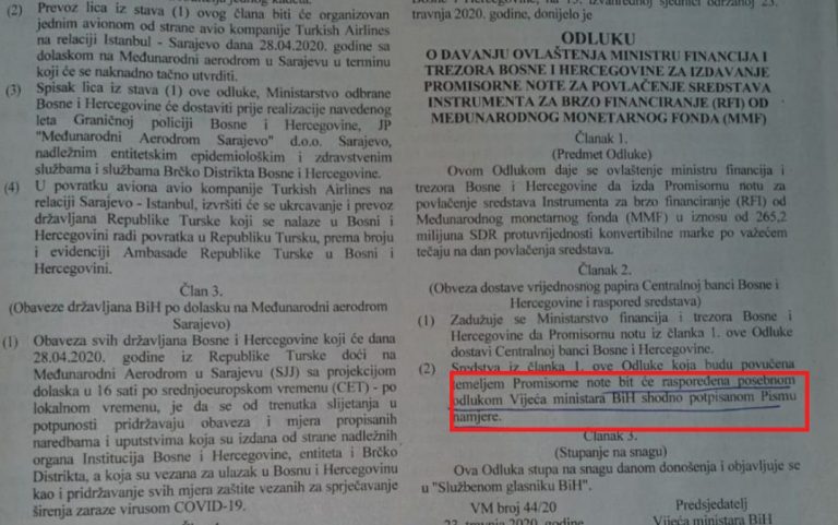 KRŠE ZAKON Novac MMF-a i nedopušten pritisak na Centralnu banku BiH KRŠE ZAKON Novac MMF-a i nedopušten pritisak na Centralnu banku BiH