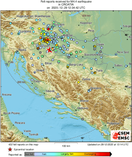 Zemljotrese u Hrvatskoj osjetilo 7 miliona ljudi, očekuje se novo podrhtavanje tla