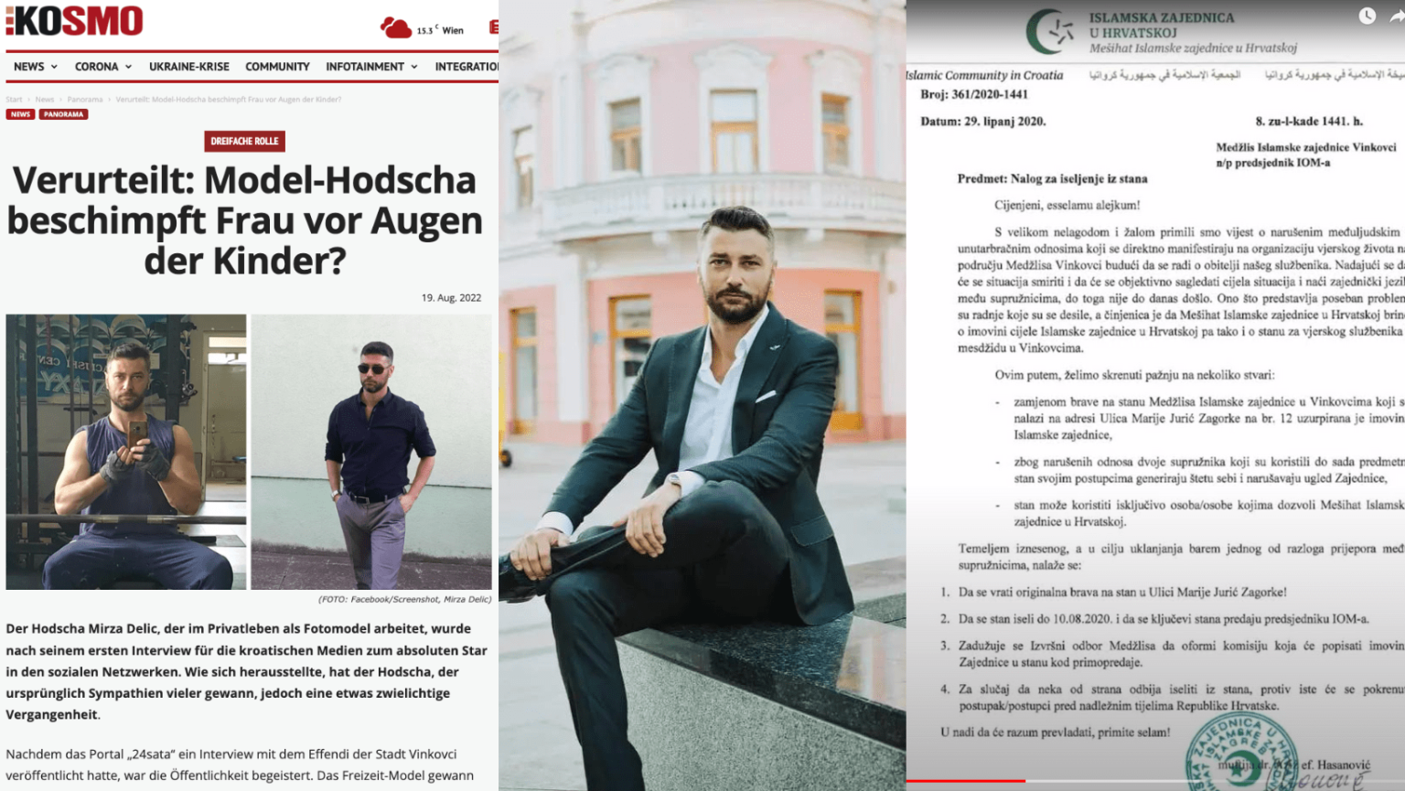 Islamska zajednica i dalje šuti: Poznati austrijski portal “KOSMO” pisao o Hodži Manekenuiz Vinkovaca koji je vrijeđao suprugu pred djecom!