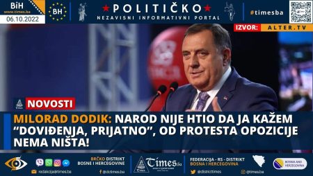 Narod nije htio da ja kažem “Doviđenja, prijatno”, od protesta opozicije nema ništa!