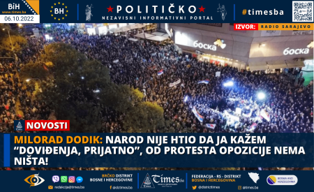Banjalučka policija objavila podatak: Koliko je bilo učesnika na protestu opozicije?