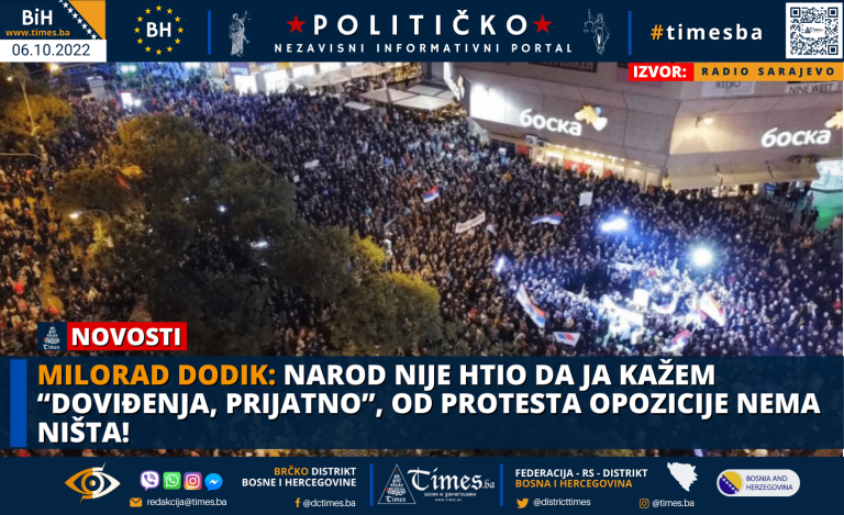 Banjalučka policija objavila podatak: Koliko je bilo učesnika na protestu opozicije?