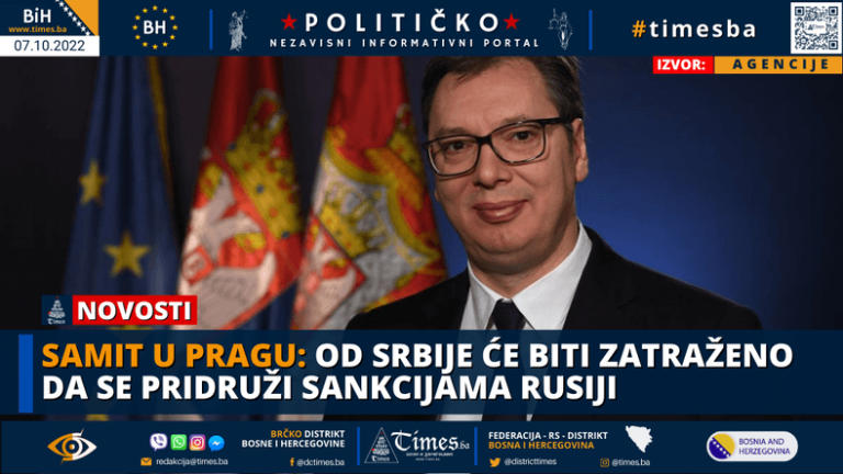 Samit u Pragu: Od Srbije će biti zatraženo da se pridruži sankcijama Rusiji