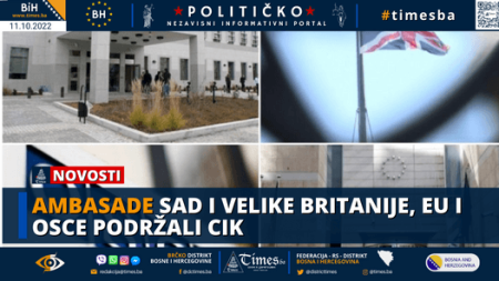 Ambasade SAD i Velike Britanije, EU i OSCE podržali CIK