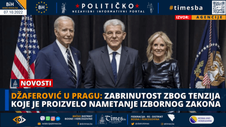 Džaferović u Pragu: Zabrinutost zbog tenzija koje je proizvelo nametanje Izbornog zakona