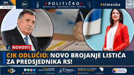 CIK odlučio: Novo brojanje listića za predsjednika RS!