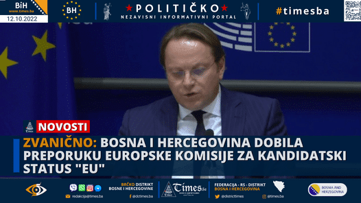 ZVANIČNO: Bosna i Hercegovina dobila preporuku Europske komisije za kandidatski status “EU”
