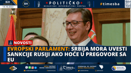 Evropski parlament: Srbija mora uvesti sankcije Rusiji ako hoće u pregovore sa EU