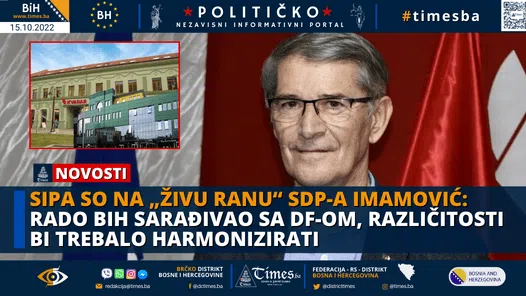SIPA SO NA „ŽIVU RANU“ SDP-a Imamović: Rado bih sarađivao sa DF-om, različitosti bi trebalo harmonizirati! SIPA SO NA „ŽIVU RANU“ SDP-a Imamović: Rado bih sarađivao sa DF-om, različitosti bi trebalo harmonizirati!