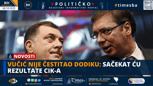 Vučić nije čestitao Dodiku: Sačekat ću rezultate CIK-a