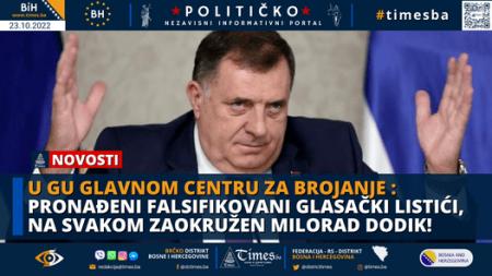U Glavnom centru za brojanje : Pronađeni falsifikovani glasački listići, na svakom zaokružen Milorad Dodik!