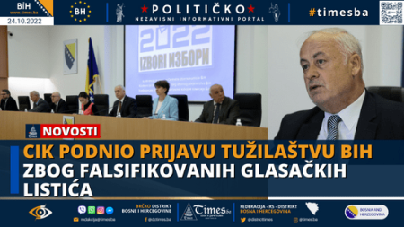 CIK podnio prijavu Tužilaštvu BiH zbog falsifikovanih glasačkih listića