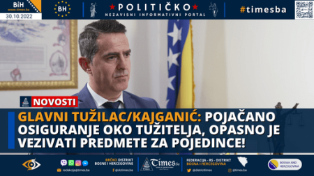 GLAVNI TUŽILAC/Kajganić: Pojačano osiguranje oko tužitelja, opasno je vezivati predmete za pojedince!