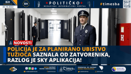 Policija je za planirano ubistvo tužioca saznala od zatvorenika, razlog je Sky aplikacija!