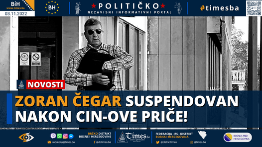 Zoran Čegar suspendovan nakon CIN-ove priče!
