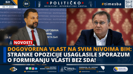 Dogovorena i potpisana “Nova Vlast” na svim nivoima BiH: Stranke opozicije usaglasile sporazum o formiranju vlasti bez SDA!