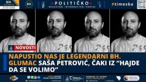 Napustio nas je legendarni bh. glumac Saša Petrović, Čaki iz “Hajde da se volimo”