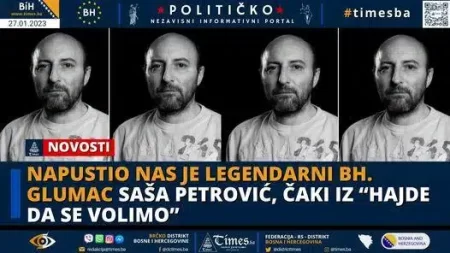 Napustio nas je legendarni bh. glumac Saša Petrović, Čaki iz “Hajde da se volimo”