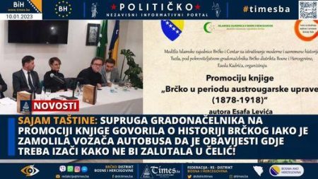 SAJAM TAŠTINE: Supruga gradonačelnika na promociji knjige govorila o Historiji Brčkog iako je zamolila vozača autobusa da je obavijesti gdje treba izači kako ne bi zalutala u Čelić!