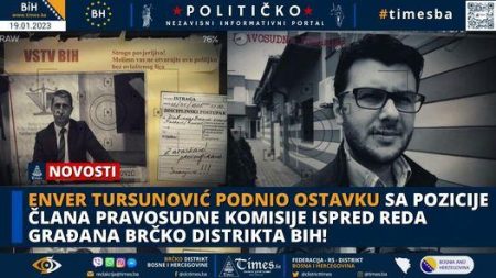 Enver Tursunović  podnio ostavku sa pozicije člana pravosudne komisije ispred reda građana Brčko distrikta BiH!