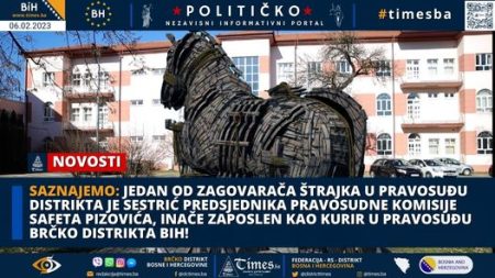 SAZNAJEMO: Jedan od zagovarača štrajka u pravosuđu distrikta je sestrić predsjednika pravosudne komisije Safeta Pizovića, inače zaposlen kao Kurir u pravosuđu Brčko distrikta BiH!