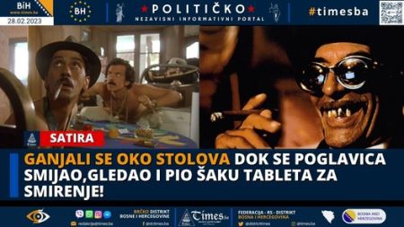 Ganjali se oko stolova dok se Poglavica smijao, gledao i pio šaku tableta za smirenje!