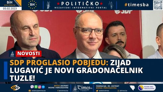 SDP proglasio pobjedu: Zijad Lugavić je novi gradonačelnik Tuzle!
