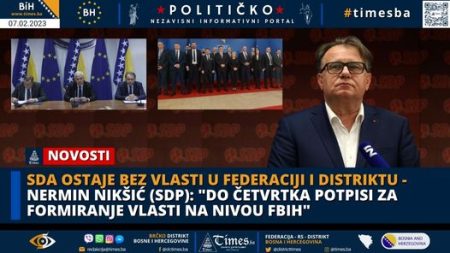 SDA OSTAJE BEZ VLASTI U FEDERACIJI I DISTRIKTU – NERMIN NIKŠIĆ (SDP): “Do četvrtka potpisi za formiranje vlasti na nivou FBIH”