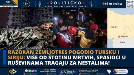 Razoran zemljotres pogodio Tursku i Siriju: Više od stotinu mrtvih, spasioci u ruševinama tragaju za nestalima!