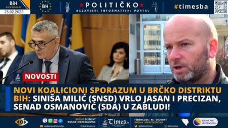NOVI KOALICIONI SPORAZUM U BRČKO DISTRIKTU BIH: Siniša Milić (SNSD) vrlo jasan i precizan, Senad Osmanović (SDA) u zabludi!