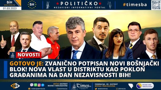 GOTOVO JE: Zvanično potpisan novi Bošnjački Blok! Nova vlast u distriktu kao poklon na Dan Nezavisnosti BiH!