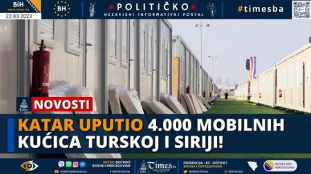 Katar uputio 4.000 mobilnih kućica Turskoj i Siriji