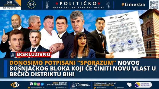 EKSKLUZIVNO: Donosimo potpisani “SPORAZUM” novog Bošnjačkog bloka koji će činiti novu vlast u Brčko distriktu BiH!
