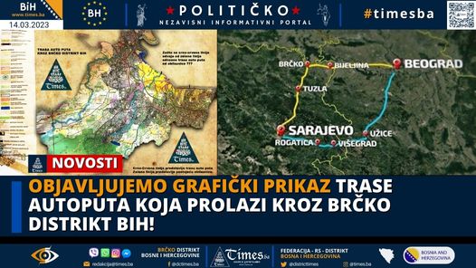 Objavljujemo grafički prikaz trase autoputa koja prolazi kroz Brčko distrikt BiH!