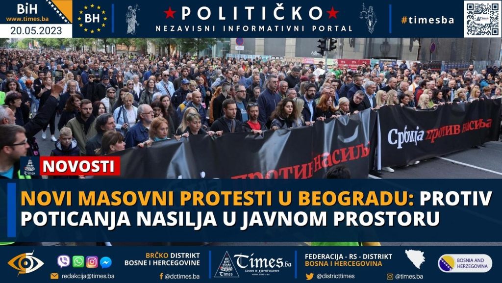 Novi masovni protesti u Beogradu: Protiv poticanja nasilja u javnom prostoru