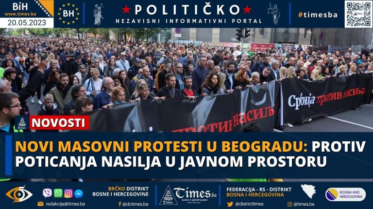Novi masovni protesti u Beogradu: Protiv poticanja nasilja u javnom prostoru