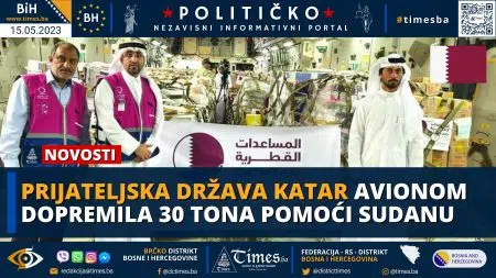 Država Katar avionom dopremila 30 tona pomoći Sudanu