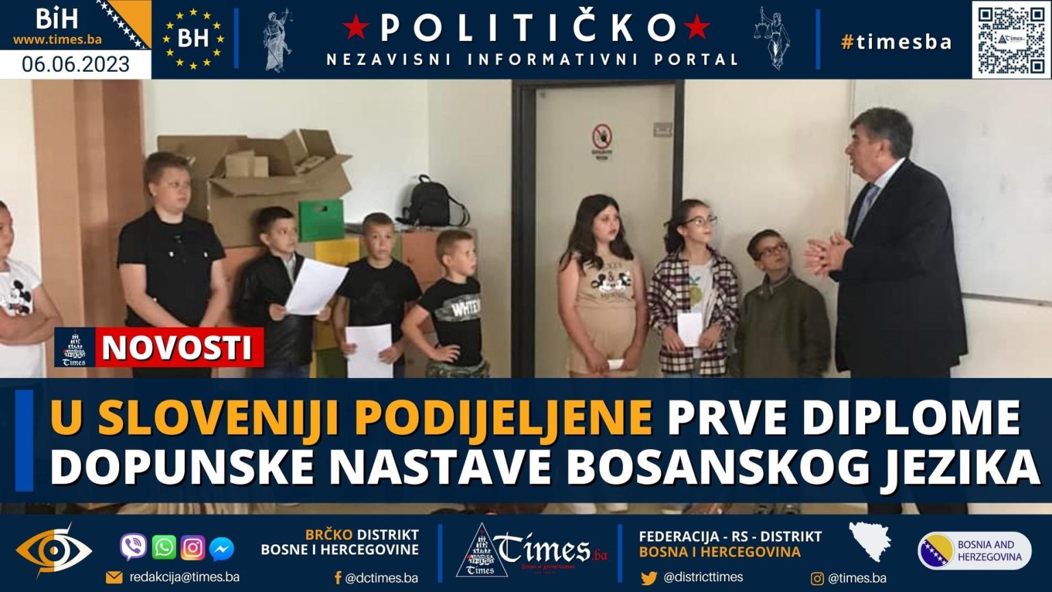 U Sloveniji podijeljene prve diplome dopunske nastave bosanskog jezika