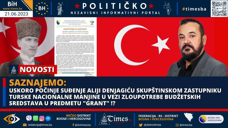 SAZNAJEMO: Uskoro počinje suđenje Aliji Denjagiću skupštinskom zastupniku turske nacionalne manjine u vezi zloupotrebe budžetskih sredstava u predmetu “GRANT” !? SAZNAJEMO: Uskoro počinje suđenje Aliji Denjagiću skupštinskom zastupniku turske nacionalne manjine u vezi zloupotrebe budžetskih sredstava u predmetu “GRANT” !?