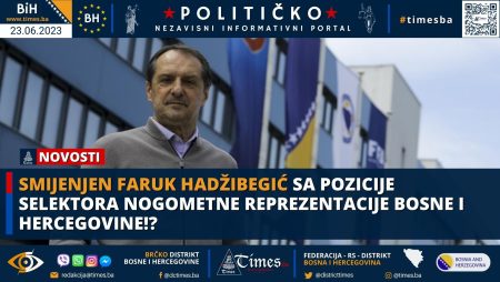 Smijenjen Faruk Hadžibegić sa pozicije selektora nogometne reprezentacije Bosne i Hercegovine