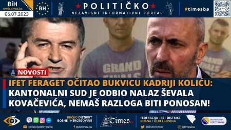 Ifet Feraget očitao bukvicu Kadriji Koliću: Kantonalni sud je odbio nalaz Ševala Kovačevića, nemaš razloga biti ponosan!