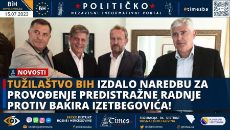 Tužilaštvo BiH izdalo naredbu za provođenje predistražne radnje protiv Bakira Izetbegovića!
