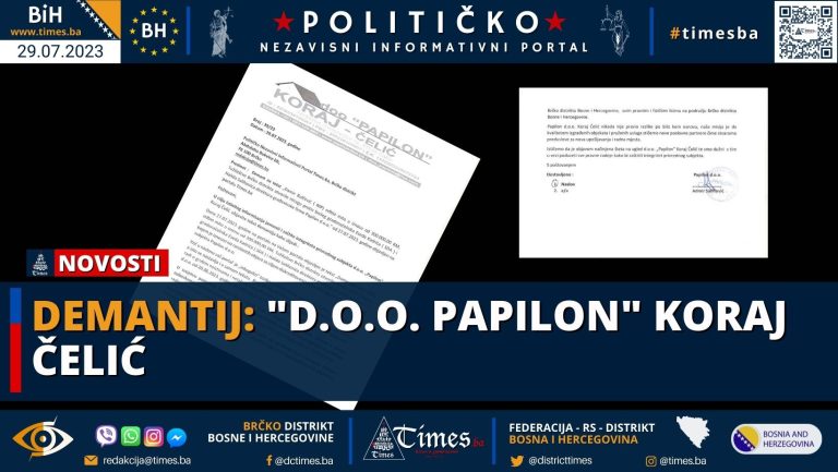 DEMANTIJ: “D.O.O. PAPILON” Koraj Čelić