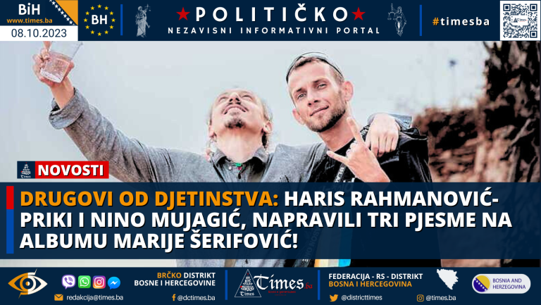 DRUGOVI OD DJETINSTVA: Haris Rahmanović-Priki i Nino Mujagić, napravili tri pjesme na albumu Marije Šerifović!