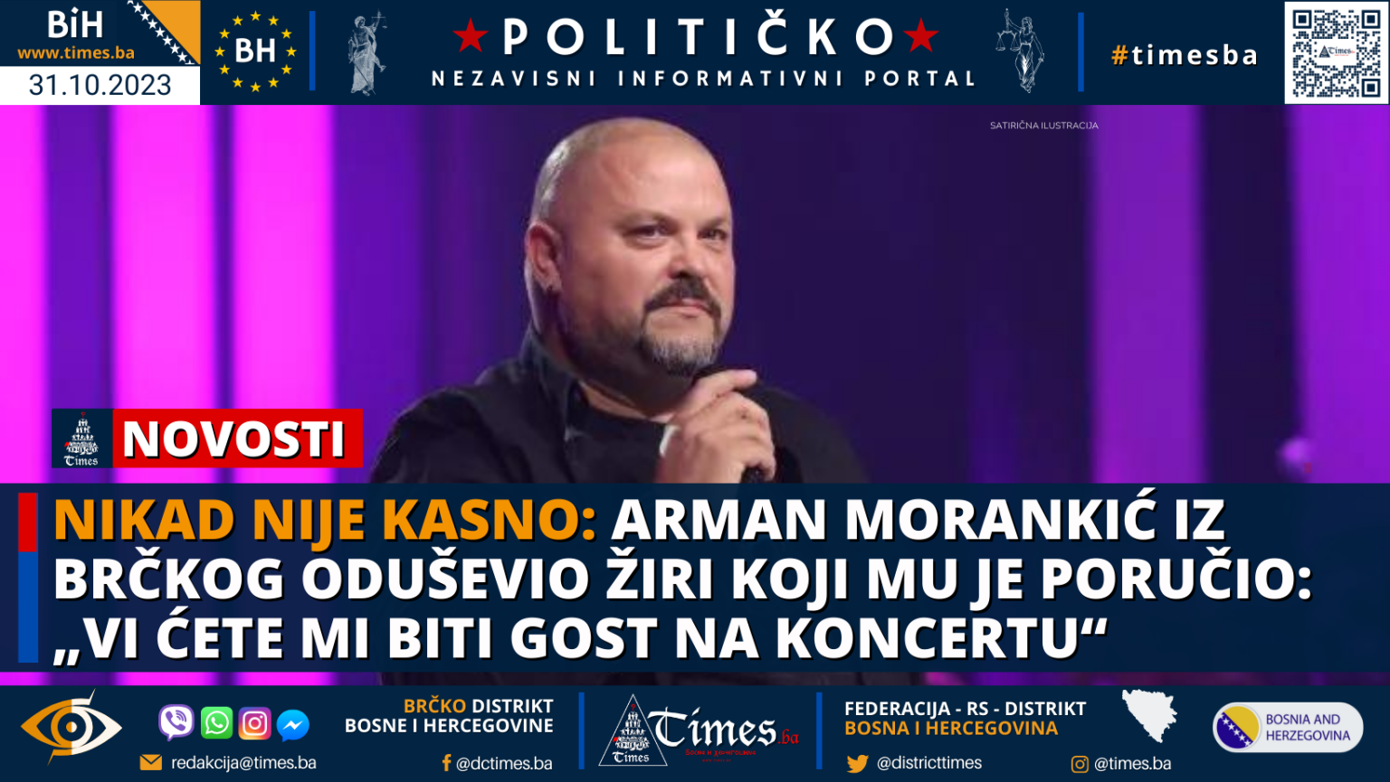NIKAD NIJE KASNO: Arman Morankić iz Brčkog oduševio žiri koji mu je poručio: „Vi ćete mi biti gost na koncertu“