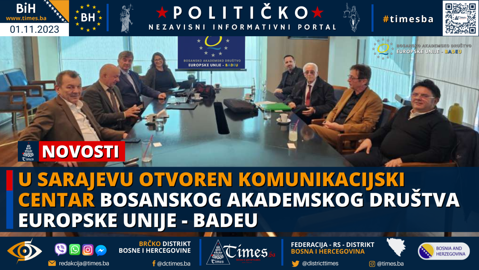 U Sarajevu otvoren Komunikacijski centar Bosanskog akademskog društva Europske unije – BADEU