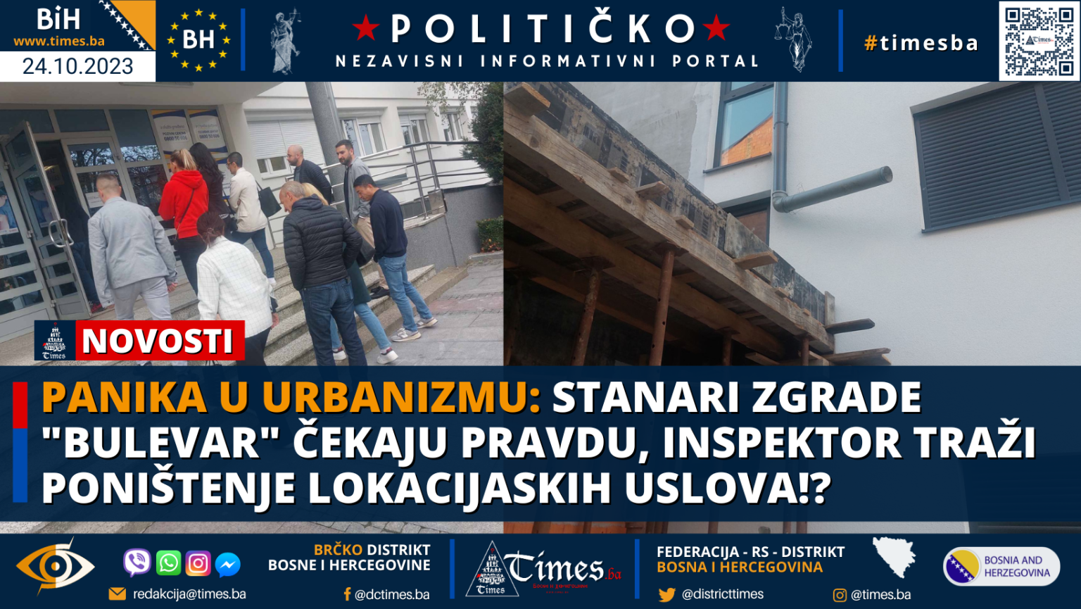 PANIKA U URBANIZMU: Stanari zgrade “BULEVAR” čekaju pravdu, Inspektor traži poništenje lokacijaskih uslova!?