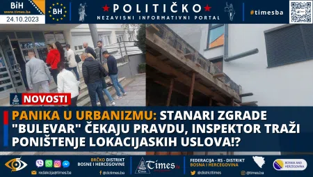 PANIKA U URBANIZMU: Stanari zgrade “BULEVAR” čekaju pravdu, Inspektor traži poništenje lokacijaskih uslova!?