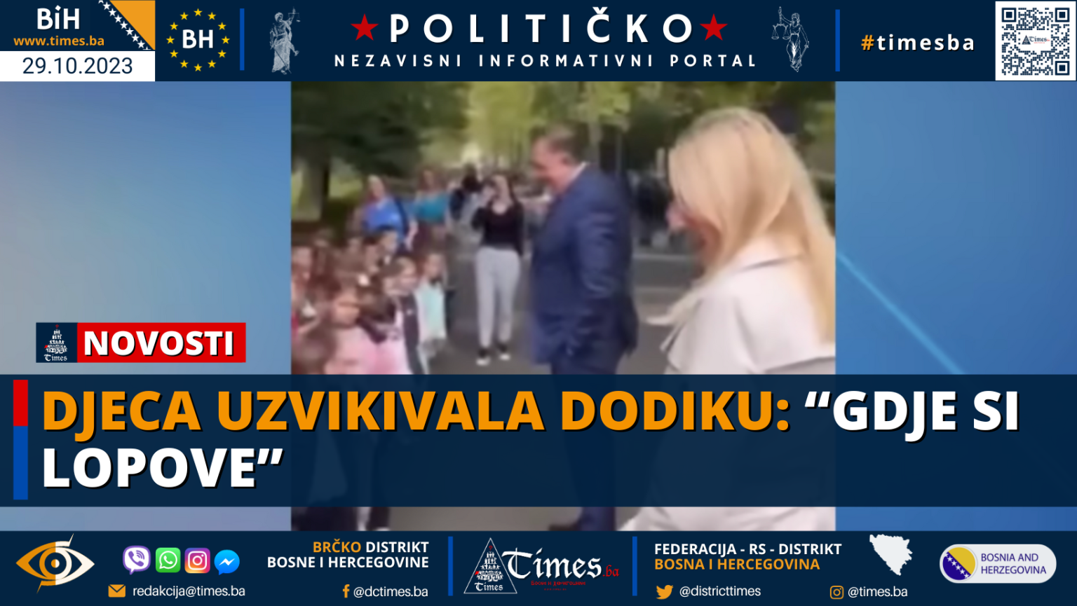 Djeca uzvikivala Dodiku: “Gdje si lopove”