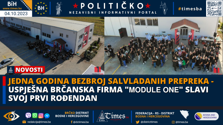 𝗝𝗲𝗱𝗻𝗮 𝗴𝗼𝗱𝗶𝗻𝗮, 𝗯𝗲𝘇𝗯𝗿𝗼𝗷 𝘀𝗮𝘃𝗹𝗮𝗱𝗮𝗻𝗶𝗵 𝗽𝗿𝗲𝗽𝗿𝗲𝗸𝗮, uspješna brčanska firma “𝗠𝗢𝗗𝗨𝗟𝗘 𝗢𝗡𝗘”  slavi svoj prvi rođendan